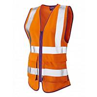 Leo Lynmouth EN ISO 20471 Class 1 Superior Women s Waistcoat Orange Extra Small