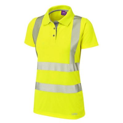 Leo Pippacott En Iso 20471 Class 2 Coolviz Plus Women'S Polo Shirt Yellow Small