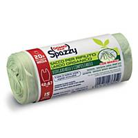 Sacchi biodegradabili DomoPak Spazzy Saccoverde 20 L trasparente - conf. 15