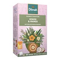 Napar DILMAH INFUSIONS Green Rooibos, Coconut & Mango, 20 torebek