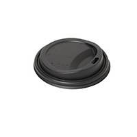Drinking cup lid ecoecho, black, 40 lids per pack