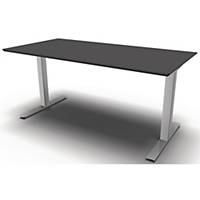 Hæve-sænke-bord Fumac® Square, BxL 80 x 160 cm, sort