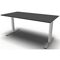 Hæve-sænke-bord Fumac® Square, BxL 80 x 180 cm, sort