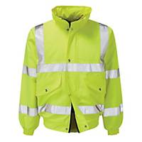 High Visibility Fleece Lined Bomber Jacket Size Small - Yellow