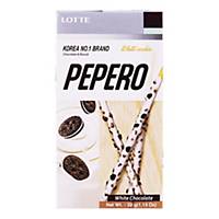 Lotte Pepero White Cookie 256G - Pack of 8