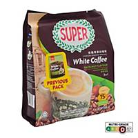 Super White Coffee Charcoal Roasted Hazelnut 3 in 1 33g - Pack of 15