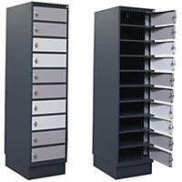 BLIKA CHARGING CABINET 10BOXES 160CM GRY