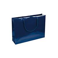 Dárková papírová taška NATALY, 35 x 9 x 24 cm, modrá