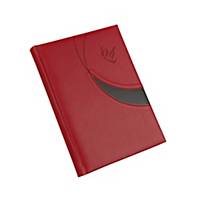 Premium M napi határidőnapló A5 - piros, 14,5 x 20,5 cm, 352 oldal