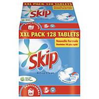 Lessive Skip Professional Active Clean - boîte de 128 tablettes