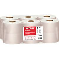 Katrin Toilettenpapier 2504, Gigantrolle, 2-lagig, 1200 Blatt, 12 Stück