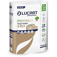 Toilettenpapier Lucart Econatural, 3-lagig, Packung à 5 x 6 Rollen