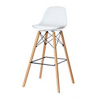 Barové židle Paperflow Steelwood, bílé, 2 kusy