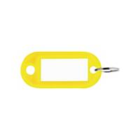 Key tags plastic yellow - pack of 100