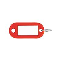 Key tags plastic red - pack of 100