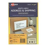 AVERY L7159-100 QUICKPEEL WHITE LASER ADDRESSING LABELS 63.5X33.9MM - BOX OF 100