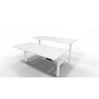 Double sit-/stand desk EOL Axel, W166,5 x L180 cm, white