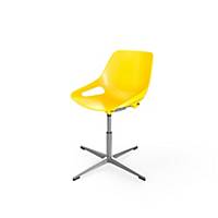 Chair EOL Rosalie, legs metal, seat polypropylene, yellow