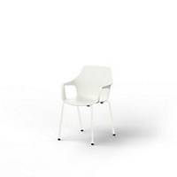 Eol Gelati stoel met armleuningen, wit, kunststof, per 4 stoelen