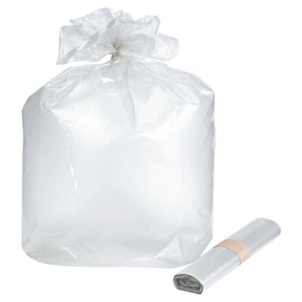 10 sacs poubelle transparents jetables 100L