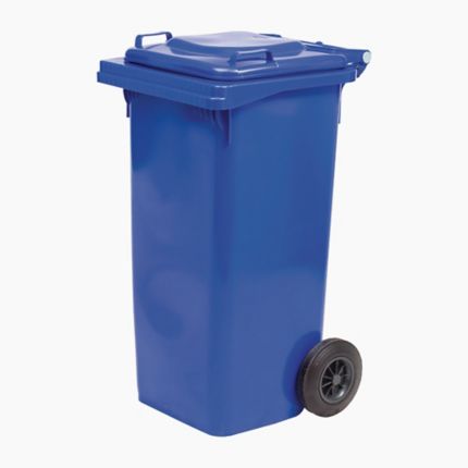 Bidone per rifiuti con ruote Quadro ICS 120 L blu