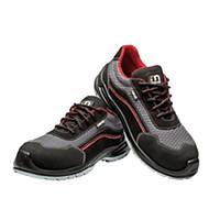Zapato de seguridad MENDI Iris S1P en color negro, gris y rojo talla 42