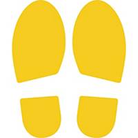 Klistermærke fodaftryk CEP, gul