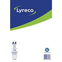 LYRECO NOTEPAD GLUED 50S A4 5X5 70G RECY