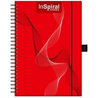 DAYLINER NOTES INSPIRAL A5 RUL RED/BLACK
