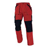 Spodnie CERVA Max Classic, czerwono-czarne, rozmiar 44