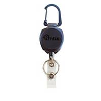 Schlüsselanhänger Rieffel, mit Badgetasche, schwarz