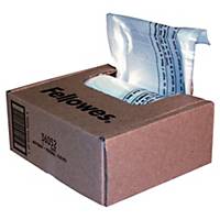 Sacs poubelle Fellowes 36052 pour broyeur papier, 23/28 litres, le paquet de 100