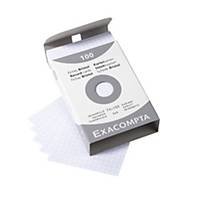 BX100 EXACOMPTA RECORD CARDS A7 SQRD WH