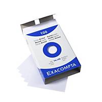 BX100 EXACOMPTA RECORD CARDS A7 BLANK WH