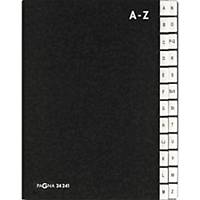 Deskfolder Pagna 24241, Tabs A-Z, Cover made of Cardboard, black