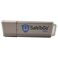 Clé USB sécurisée SafeToGo Solo - USB 3.0 - 64 Go - grise