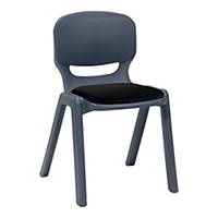 Krzesło ergonomiczne ERGOS, granat z czarną poduszką