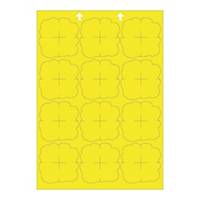 Etykiety chmurki, 12 sztuk na arkuszu A5, żółte, 2000 arkuszy