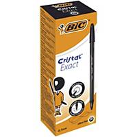 BIC Cristal Exact Ball Point Pen Medium Black - Pack Of 20