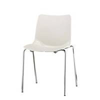 Cadeira com assento de polipropileno - branco perla