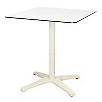 OFFICE TABLE CROSS BASE 70X70X74CM WH/WH