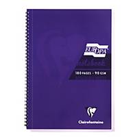 Clairefontaine Europa Wire bound Notebook A5 -  Purple Cover