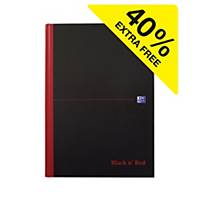 Oxford Black n  Red Notebook A4 Hardback Ruled 192 Pages Black 5+2 FREE