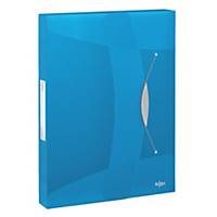 Rexel Choices Polypropylene Translucent A4 40mm Spine Box File Blue