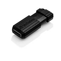 Memory Stick Pinstripe Drive Verbatim, 2.0 USB, 64 GB, schwarz