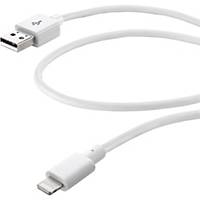 USB-kabel Cellularline, 2.0, Lightning til USB-A, hvid, 1,2 m, hvid