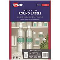 Avery 艾利 L7114/ 980022 透明圓形標籤 直徑60毫米 每包120個標籤