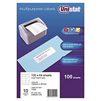 Unistat U4425 Multi Purpose Label 105 x 57mm - Box of 1000 Labels
