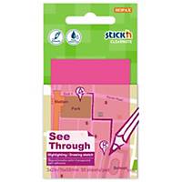 HOPAX 21707 CLEARNOTE 76X51MM PINK