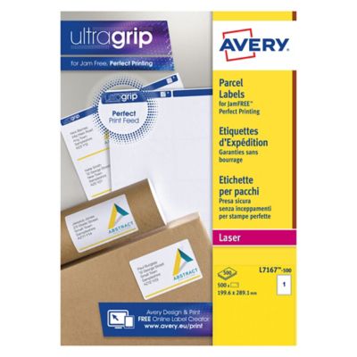 Avery L7167-500  Labels, 199.6 x 289.1 mm 1 Label Per Sheet, 500 Labels Per Pack